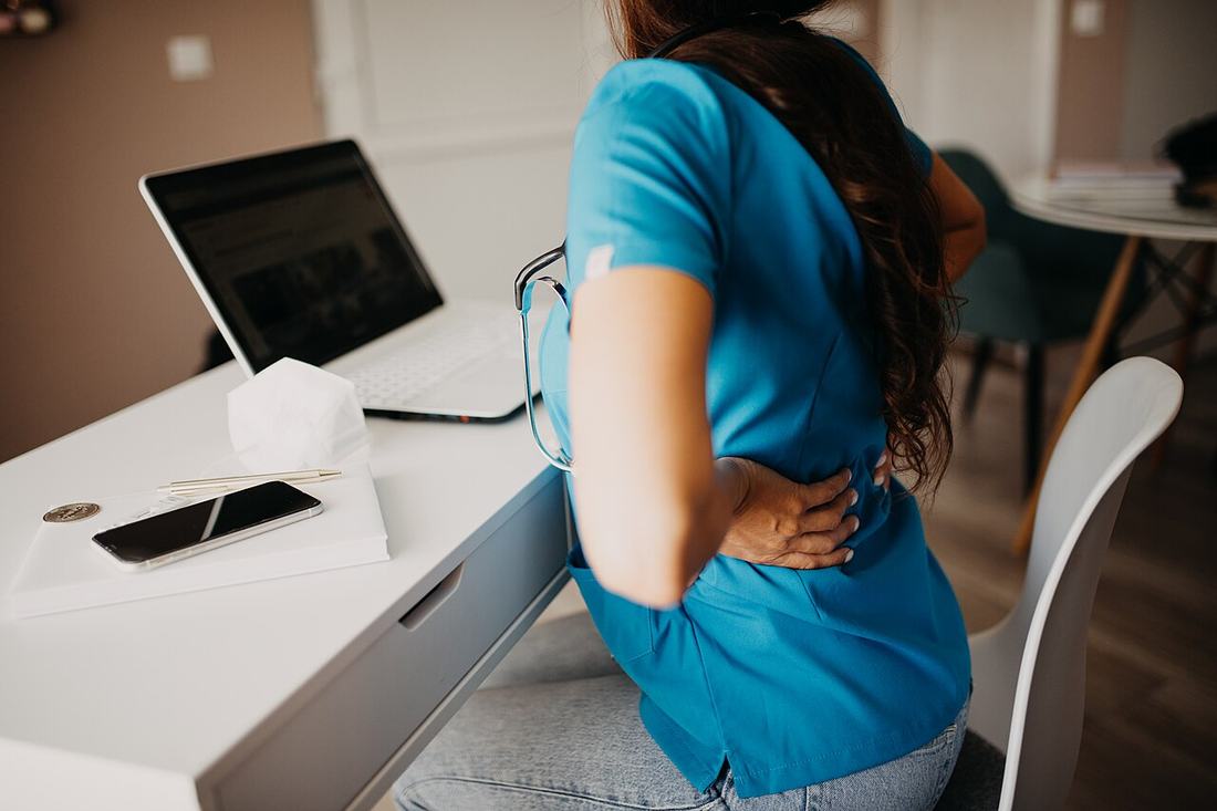 Feeling discomfort at home while working on a laptop during the day
