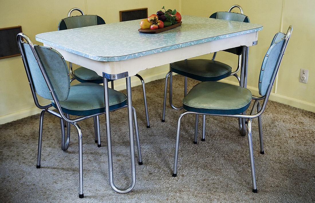 A modern dinner set, table and chairs in a beach house, Auckland - 1028