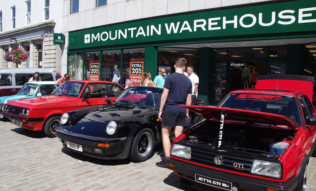 Classic car show, Boscawen Street, Truro, Cornwall - July 2024